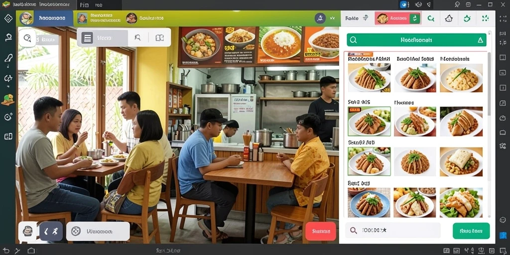 Tampilan antarmuka permainan yang menarik.