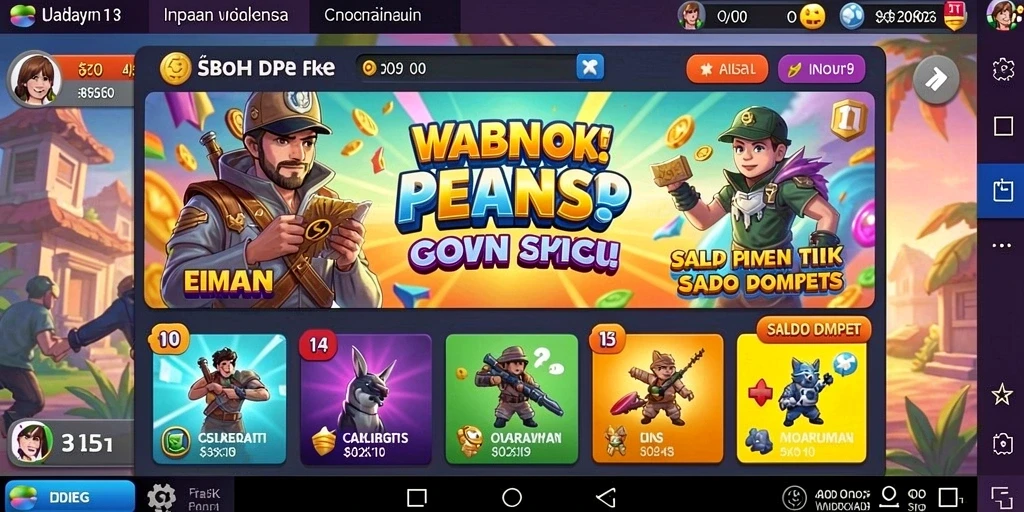 Screenshot menampilkan tampilan awal yang menarik dan colorful.