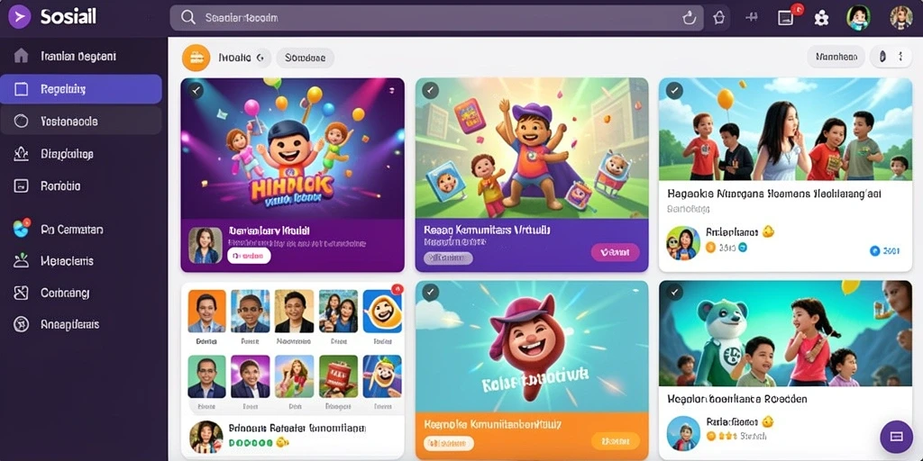 Screenshot menunjukkan tampilan antarmuka permainan yang atraktif.