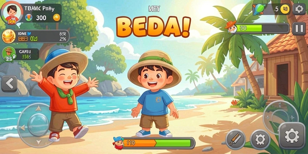 Tampilan awal yang memikat dengan pilihan permainan yang beragam.
